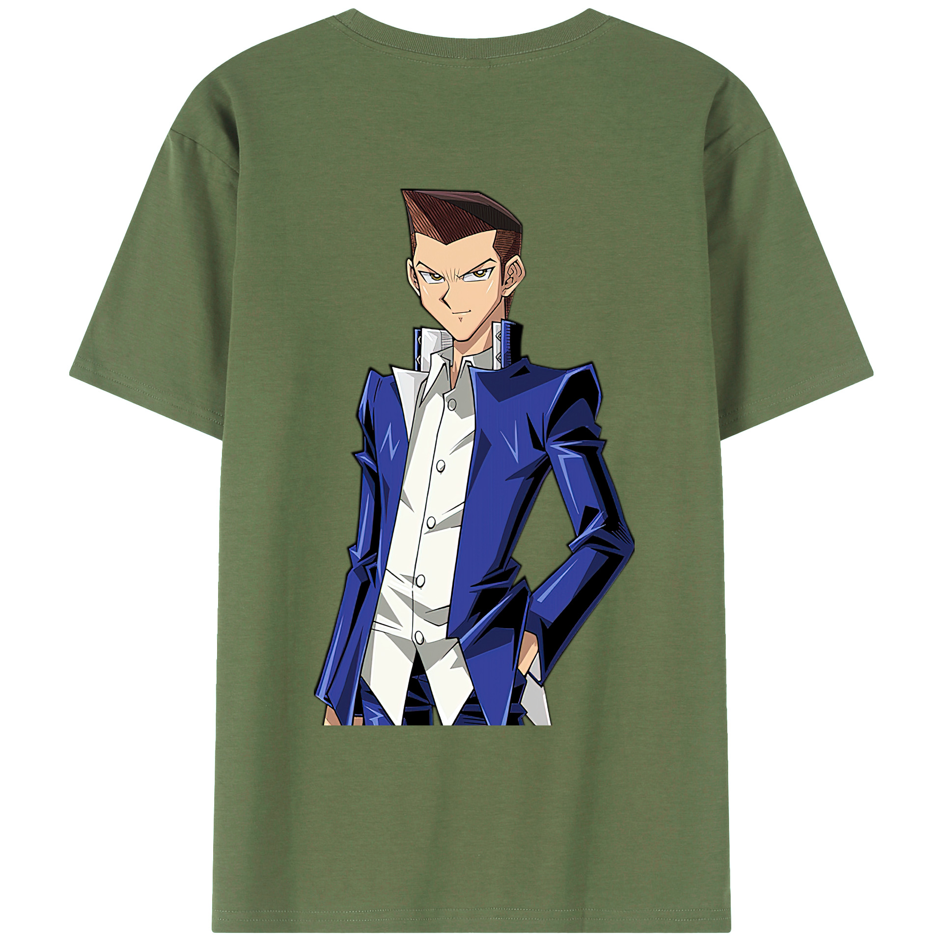 （画像用） 遊☆戯☆王 Yu-Gi-Oh! 綿100％ メンズ半袖Tシャツ（バックプリント） 通気性